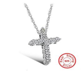 Luxury Original 925 Sterling Silver Pendant Necklace Princess Luxury Diamond Necklace Pendant for Ladies and Women designer jewelry8028166