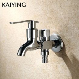 Bathroom Sink Faucets KAIYING Brass Washing Machine Faucet Double Using Bibcock Laundry Mop Pool Tap Dual Handles Small For Outdoor Garden