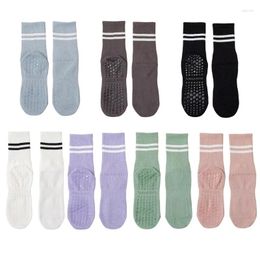 Women Socks Non Slip Yoga Sock Skid With Grips Pilates Slipper For