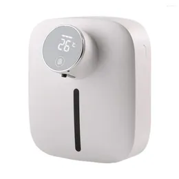 Liquid Soap Dispenser Automatic Wall-Mounted Temperature Display Foam Dispensers Hand Sanitizer Machine White
