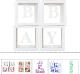 Gift Wrap 30cm Letter A-Z Custom Transparent Balloon Box Baby Shower Boy Girl Birthday Kids Wedding Name