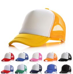 20colors Kids Trucker Cap Mesh Caps Blank Trucker Hats Snapback Hats For 310 Years Old Kids2514617