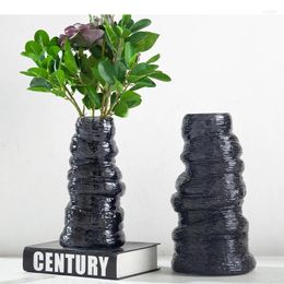 Vases Abstract Twisted Shape Glass Vase Hydroponic Flower Pots Decorative Arrangement Desk Decoration Floral Modern Decor