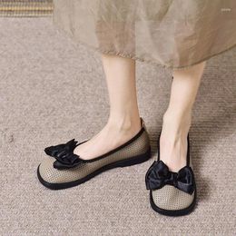 Casual Shoes Woman Shoe Square Toe Female Footwear Autumn Mixed Colors Oxfords Bow-Knot Modis British Style Elegant Dress Fall