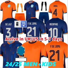 Soccer Jerseys 24 25 Netherlands European Holland Club Soccer Jersey 2024 Euro Cup 2025 Dutch National Team Football Shirt Men Kids Kit Full Set Home Away MEMPHIS XAV
