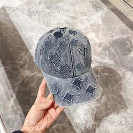 Baseball caps Fashion Denim Ball Caps for Women Designer Men's Summer Causal Cap Classic Print Hat