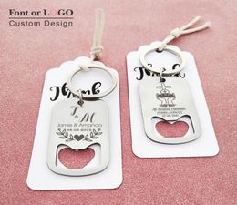 Personalised Wedding Gifts For Guests Baptism Party Favour Keychain Bottle Opener Key Holder Communion Custom Souvenir 2204112935506