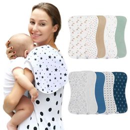 Bibs Burp Cloths High quality 100% organic cotton baby bib set suitable for girls and boys absorbing 3 layers of towels hot cloth pad newborn baby bib d240513