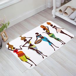 Carpets African Women Bottle Ethnic White Kitchen Doormat Bedroom Bath Floor Carpet House Hold Door Mat Area Rugs Home Decor