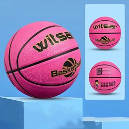 Children Size 5 Basketball Rubber Wearresistant Nonslip School Training Ball Kids Sports Equipment Team Competition 240430