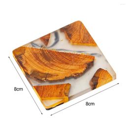 Table Mats Drink Pad High-quality Eco-friendly Tea Square Clear Resin Texture For Lovers