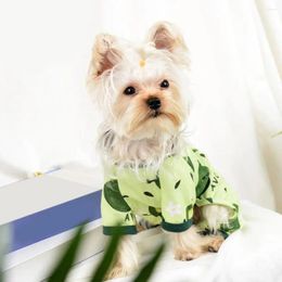 Dog Apparel Pets Dogs Clothes Adorable Cartoon Printed Pajamas Comfortable Breathable Clothing For Small Easy To Pet Supplies