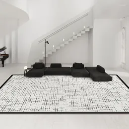 Carpets 23029Black And White Waterproof Carpet Living Room Circular Crowbid Bed 2024 Simple Wholesale Bedroom Whole Sh