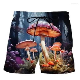 Men's Shorts 3d Printing Plants Mushroom Beach For Men Casual Summer Surfing Board Cool Street Loose Short Pants Clothes