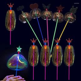 Party Decoration Colour Twist Bubble Wand Magical 10pcs Fun LED Flash Toy Outdoor Birthday Gift For Children