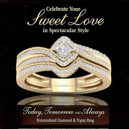 Wedding Rings Luxury womens rings Jewellery aesthetic accessories Valentines Day gifts bride princess Q240511