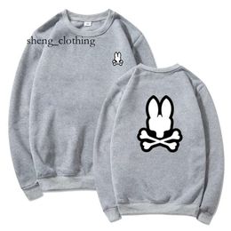 Psychological Bunny Hoodie Fun Rabbit Printing Hoodies Cotton Bad Bunny Hooded Purple Hoodie Sweater Sports Sweatshirts Men Pullovers Psychol Bunny 9208