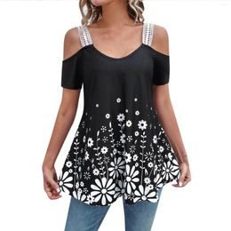 Women's Blouses Sleeveless Tops Female 2024 Summer Sexy Strapless Floral Small Shirt Chiffon Sleeve