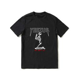 Men's T-Shirts 2023 Hot Sale Summer 100% Cotton Yzus Rap God Wants You Black T Shirt Men Short Slves Cool T Strtwear T-shirt T240510