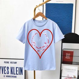 Tshirt Womens Designer T-shirt Cherry Printting Loose Crew Neck Short Sleeve Cotton Casual Tops 2024 Summer Tees Y2k Streetwear Xj6g