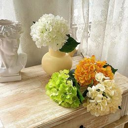 Decorative Flowers Artificial Hydrangea Real Touch Fake Flower For DIY Home Garden Wedding Party Room Decoration Plants Decor