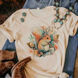 Women's T-Shirt Funny Short Slve Casual Ladies Fashion Female Graphic T Women Watercolour Swt Print Summer T Clothing T-shirts Y240509