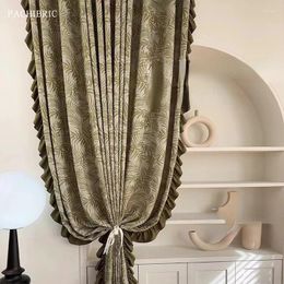 Curtain Customized Blackout Curtains French Romantic Retro Cotton And Linen Finished Bedroom Living Room Balcony Fabric