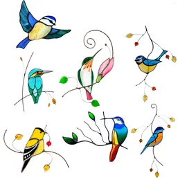 Window Stickers PCS Stain Glass Hangings Bird Wall Home Decor Cute 3D Car Decals Living Room Decorations Service