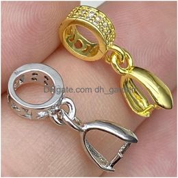 Jewelry Settings S925 Sier Pearl Pendant Mounts Necklace Accessories Diy Enamel Bat Drop Deliver Delivery Dhsfp
