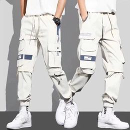 workwear pants for men handsome and trendy loose fitting teenage trend student Instagram functional casual pants 240513