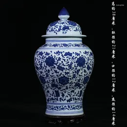 Storage Bottles Jingdezhen Ceramic Temple Jars Antique Porcelain Ginger Decorative Vases Jar With Hand Painted Design