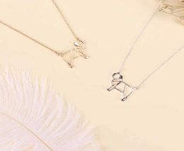 1pc Hollow Alloy Lovely Zodiac Animal Dog Pendant Pug Necklace Gold Color Lovers Jewelry Accessories High Quality2494790