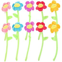 Decorative Flowers 10 Pcs Simulated Sunflower Summer Decorations Office Hair Accessories Plush Outdoor Play Toys Kids