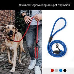 Dog Collars Soft Handle Adjustable Lead Leash Explosion-proof Punch P Rope Large Walking Climbing Grade Nnylon Pet Accessories