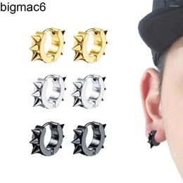 Stud Hoop Earrings 1pair Punk Style Stainless Steel Creative Spike Rivet Earring for Women Men Jewelry Accessories