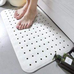 Bath Mats Star El Bathroom PVC Floor Mat Rectangle Soft Quick-drying Modern Household Shower Room Anti-slip Pure White