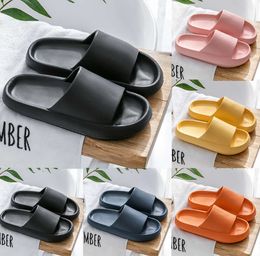 2024 Slippers for men women Solid color hots low soft blacks white Chartreuse Multi walkings mens womens shoes trainers GAI 89
