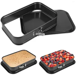 Baking Moulds Springform Pan Non-Stick Cheesecake Leak-Proof Rectangle Cake Lock Making With Removable Loose Base For Kitchen