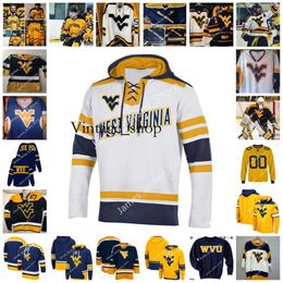 Vin NCAA W V U Stitched Hockey Jersey Nicholas Grandy Joe Henry Tyler Howcroft 3 Isaac Jones 23 Dmitri Jukus 98 Jake Moleski Keegan Morin W