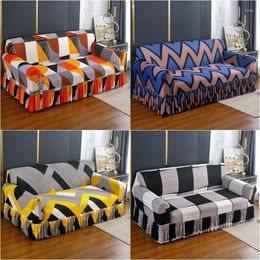 Chair Covers 1/2/3/4 Seat Geometry Sofa Cover Stretch For Living Room L Shaped Chaise Longue Couch Slipcovers Furniture Protector