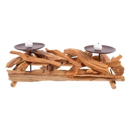 Candle Holders 1pc Chic Holder Exquisite Wooden Candlestick For Home Decoration