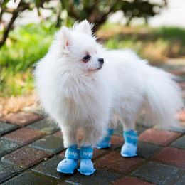 Dog Apparel Pet Silicone Rain Shoes Booties Rubber Portable Anti Slip Waterproof Cat Outdoor Autumn Winter Supplies