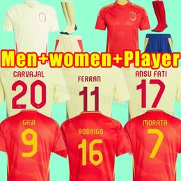 3XL 4XL Spanish world soccer Jerseys 2024 national Man kids kit full set sock RODRIGO CANALES ANSU FATI RAMOS SAUL KOKE ASENSIO MORATA football shirt player 2025