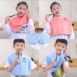 Bibs Burp Cloths Baby Saliva towel multifunctional newborn spitting milk bib coral velvet eating Burp clothes 360 degree face washing teeth bib d240513