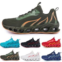 GAI running shoes for men Triple Black Whites Reds Blue Dark Green Yellow breathable outdoor sport sneaker trainers