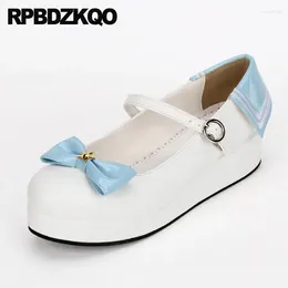 Dress Shoes Round Toe Cute Japanese Multi Coloured Sweet Lolita Kawaii Female Size 4 34 Discount Ankle Strap Bow Ladies 2024 Low Heels