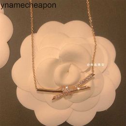 Tiffanncy High End Jewellery necklaces for womens Jewellery Necklace Knot Necklace Set with Diamonds 925 Silver 18K True Gold Collar Original 1:1 With Real Logo and box