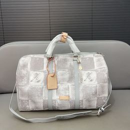 Designer Duffle bag Classic 50CM Travel luggage for men real leather Large capacity handbag totes shoulder Bags mens womens large capacity travel bag CUD2405131