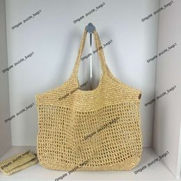High-end brand beach bag women's handba New Lafite Grass Woven Lcare Handmade Crochet Hook Knitted Shoulder Bag Plus Large Shopping Hollow Out Tote bag