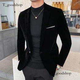 Men's Autumn And Winter Down Suit Jacket Men's Burgundy Suit Jacket Formal Dress Solid Color Plus Size 640